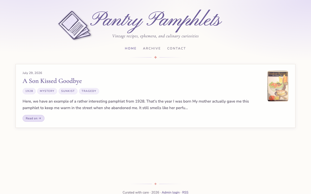 Pantry Pamphlets